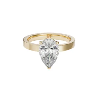 Cleo flat band pear solitaire