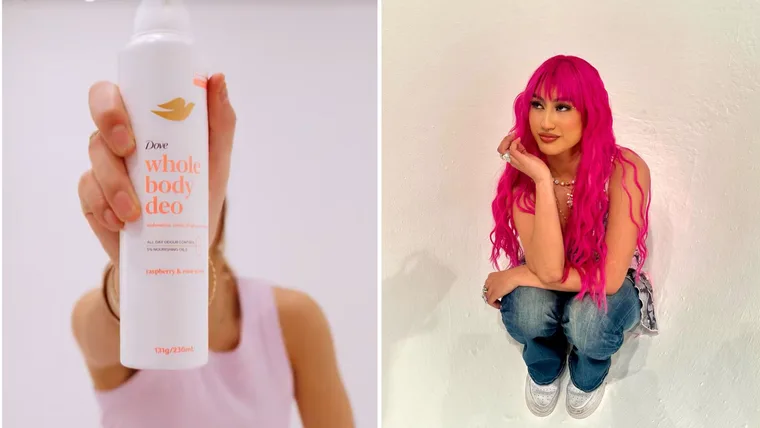 Dove Whole body deo Teesha Siale