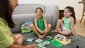 Children playing with Woolworths Home bricks