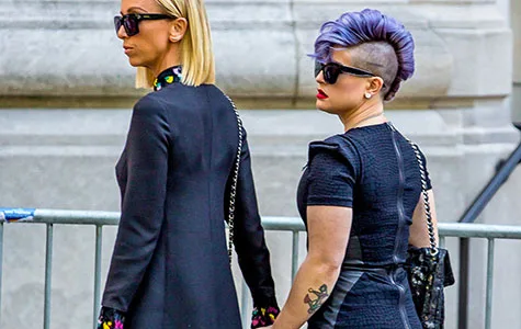 Giuliana Rancic and Kelly Osbourne at Joan Rivers funeral