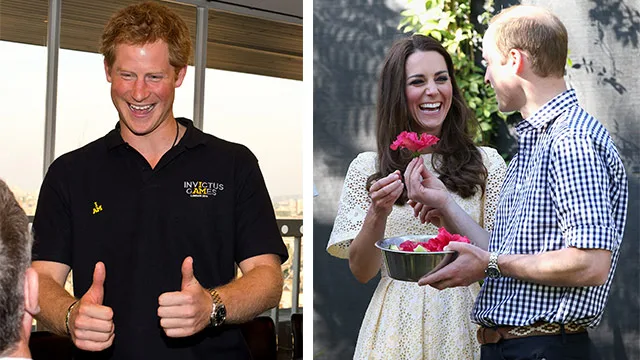 Prince Harry and the Duke and Duchess of Cambridge