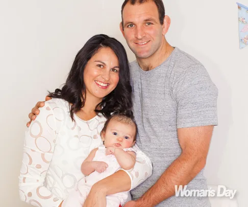 George and Kayla Whitelock's baby joy