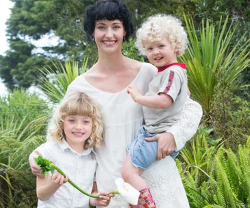 Eleanor Ozich and her family