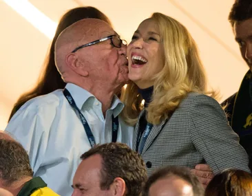 Jerry Hall and Rupert Murdoch