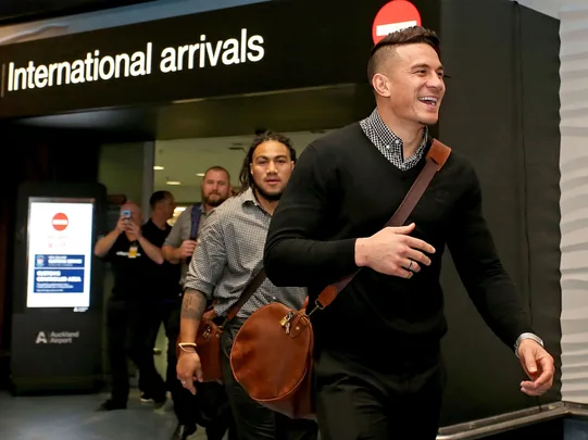 All Blacks at Auckland Airport