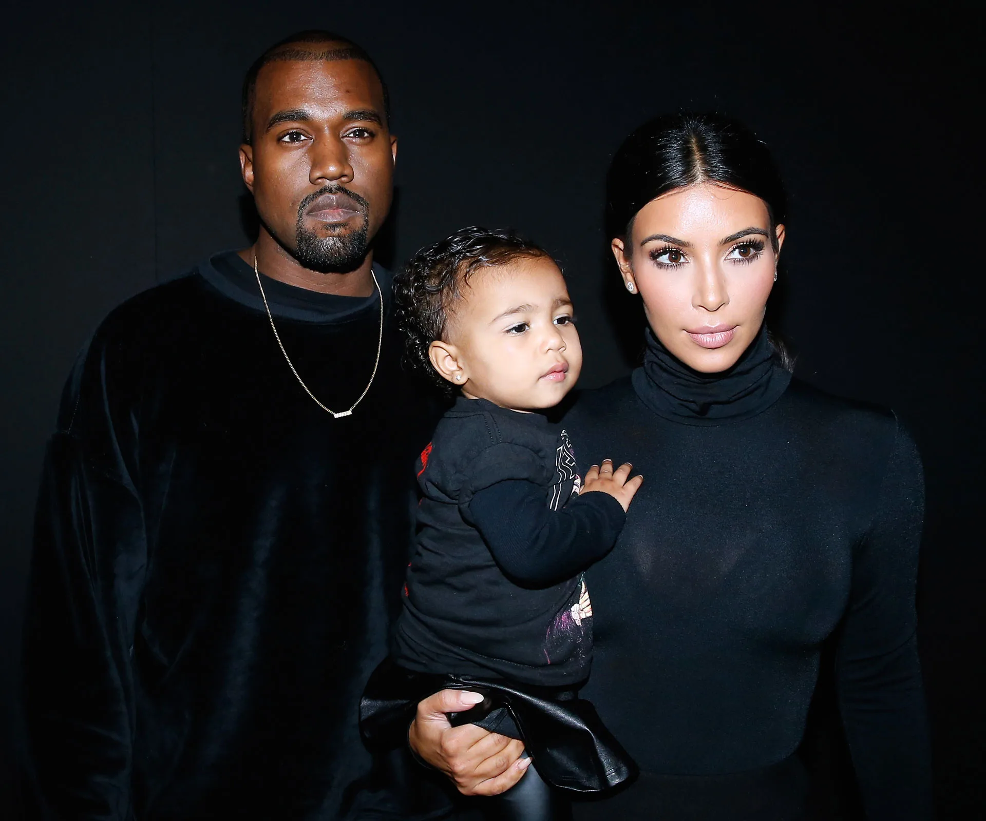Kanye Wesr, North West and Kim Kardashian