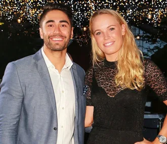 Shaun Johnson and Caroline Wozniacki