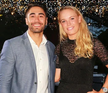 Shaun Johnson and Caroline Wozniacki