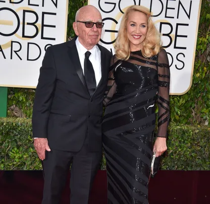Rupert Murdoch and Jerry Hall