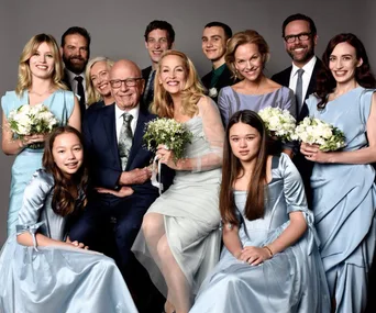 Jerry Hall and Rupert Murdoch