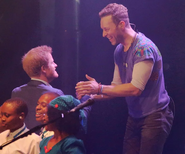 Prince Harry and Coldplay
