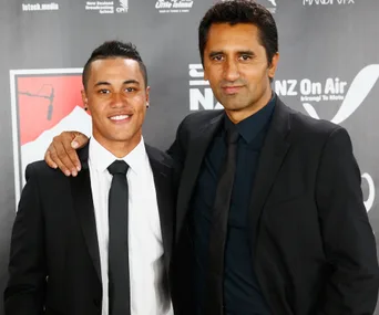 James Rolleston and Cliff Curtis