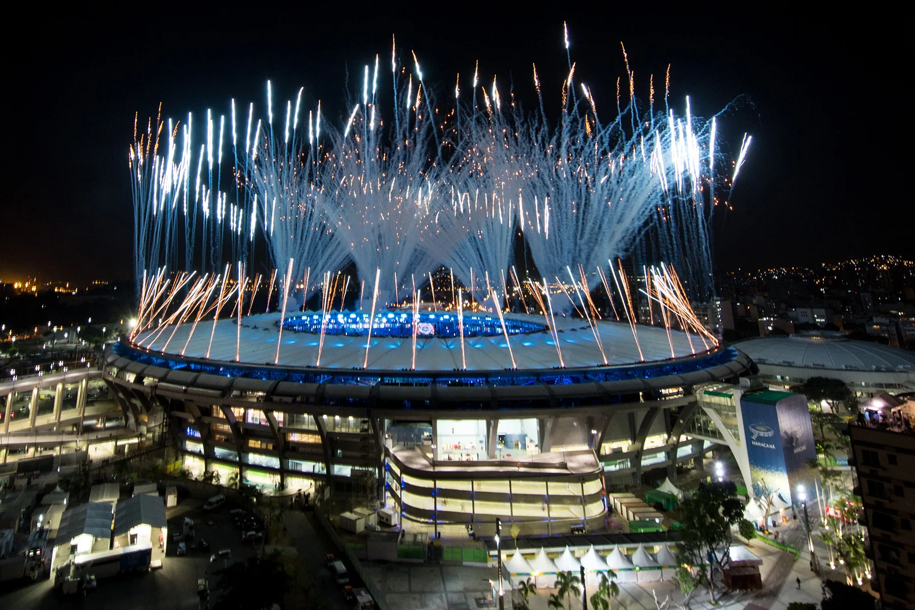 Rio Olympics 2016 opening ceremony fireworks display