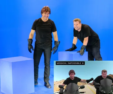 Tom Cruise and James Corden Mission Impossible montage – hilarious!