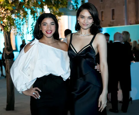 Shanina Shaik, Hannah Bronfman, Tiffany's opening