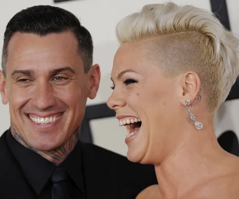 Pink and her husband Corey Hart.
