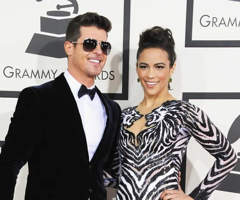 Robin Thicke and Paula Patton