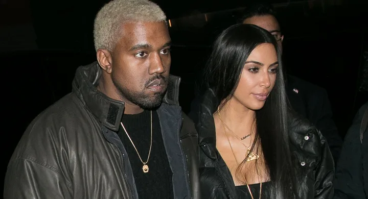 Kayne West with wife Kim Kardashian