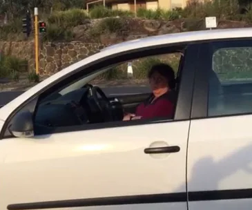 Australian woman unleashes on driver in road rage incident.