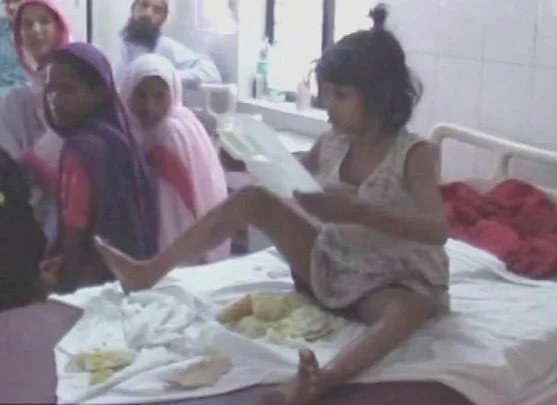 Indian girl found in Indian forest living with monkeys.