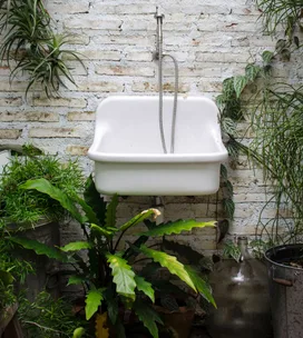 forest bathroom