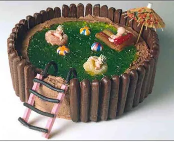 swimming pool cake