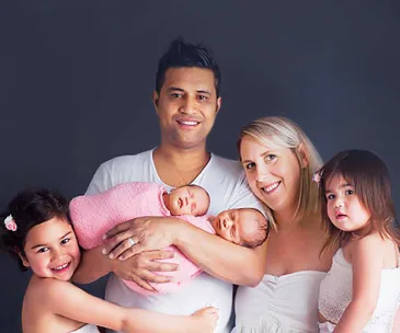 Calli Cleland, Daniel Kopa and their family.