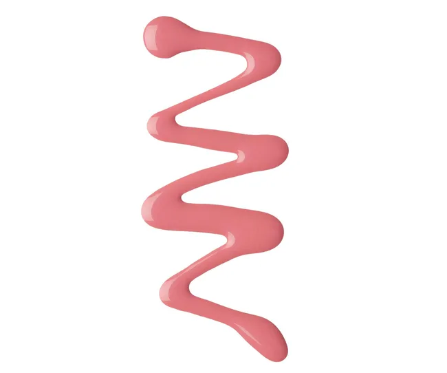 Pink nail polish smear on a white background.