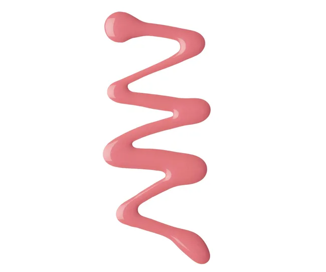 Pink nail polish smear on a white background.