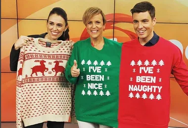 Jacinda Ardern reveals Clarke Gayford’s Christmas jersey
