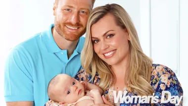Laura and Martin Guptill introduce gorgeous baby Harley