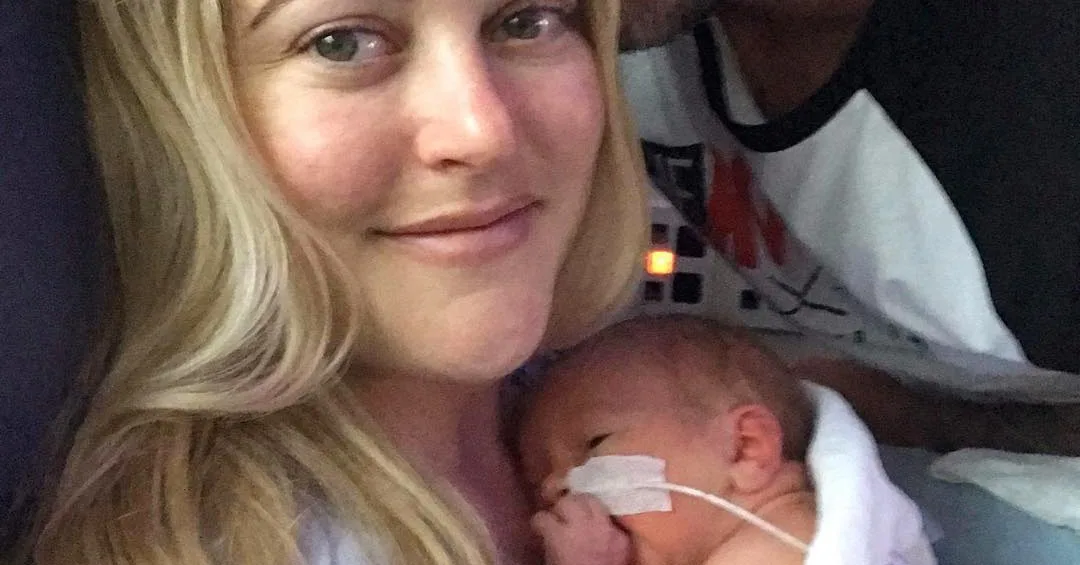 Sharyn Casey gives birth to a baby boy