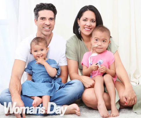 Dad Manihera,  little sister Te Atakohu and mum Moana with their precious, spirited girl Ka’iulani.