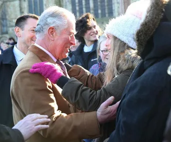 Prince Charles’ security spring into action as a member of the public breaks royal protocol