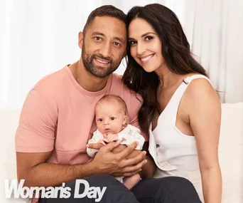 Zoe and Benji Marshall introduce their new baby boy Fox