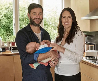 Clarke Gayford on staying at home with baby Neve while her mum runs the country