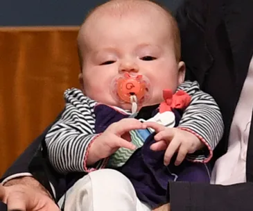 Baby Neve’s hilarious gift from the Prime Minister of St Lucia