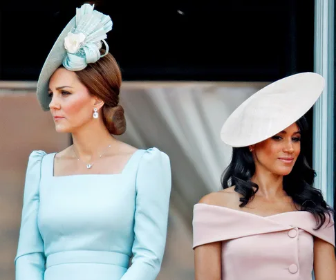 Duchess Catherine and Duchess Meghan avoiding eye contact