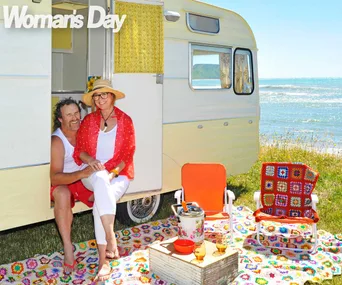 The Block NZ winners Amy Moore and Stu Watts’ Caravan Christmas escape