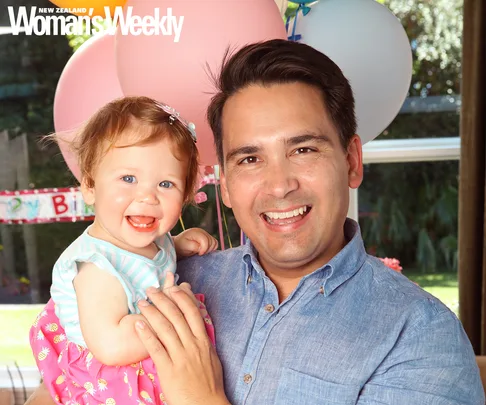 Simon Bridges and daughter Jemima