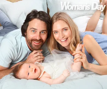 Siobhan Marshall and Millen Baird with baby Remy