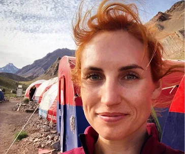 Samantha Hayes climbing Mt Aconcagua Andes