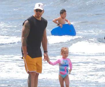 All Black Sonny Bill Williams daughter Imaan beach