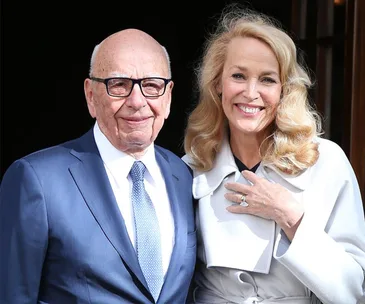 Rupert Murdoch and Jerry Hall