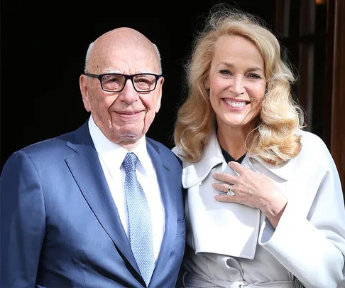 Rupert Murdoch and Jerry Hall