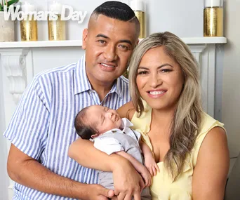 Casketeers stars Francis and Kaiora Tipene introduce their beautiful baby boy