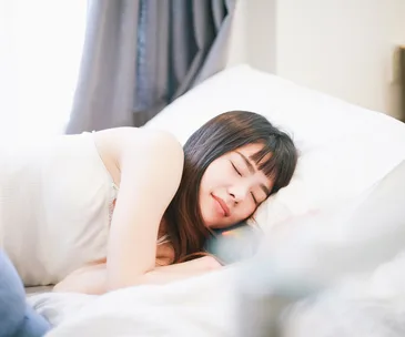 asian woman sleeping