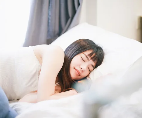 asian woman sleeping