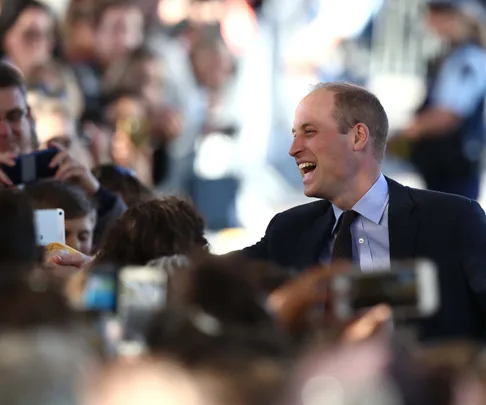 prince william with crowd in christchurch