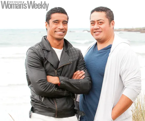 Shortland Street actor Pua Magasiva and his twin brother Tanu.